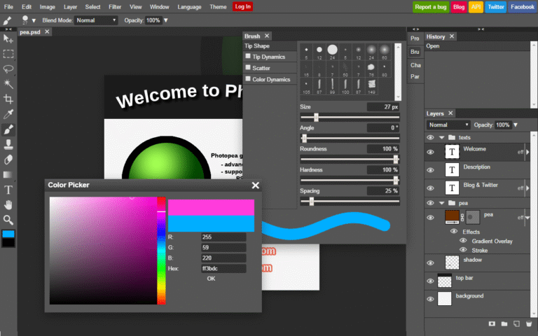 Photopea – Free Photoshop Alternative