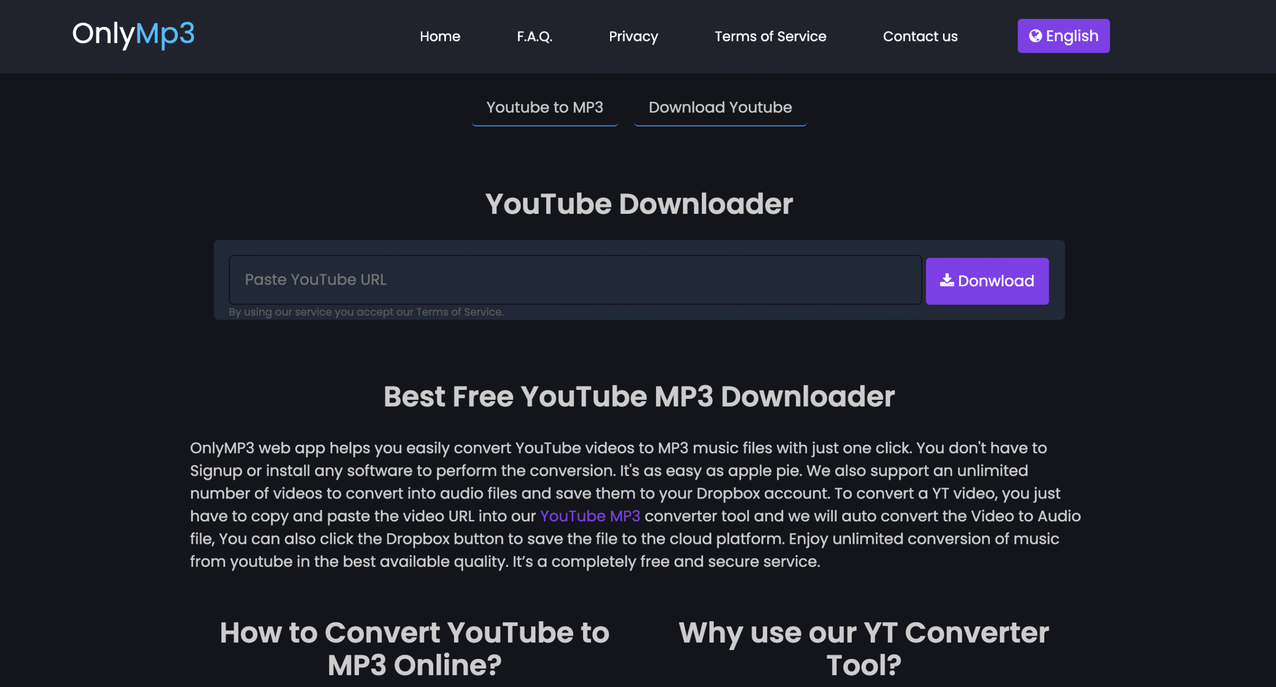 OnlyMp3 - Youtube to Mp3 Convertor